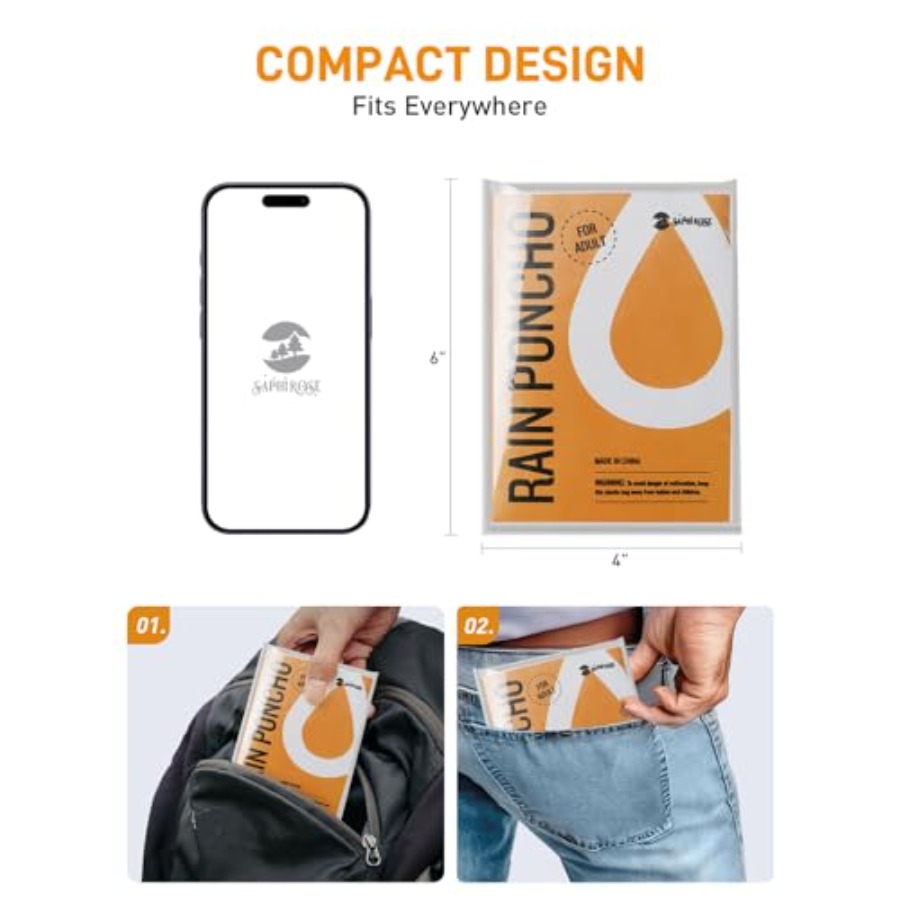 Disposable Rain Ponchos for Ad - Emergency Poncho Rain review and price